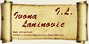 Ivona Laninović vizit kartica